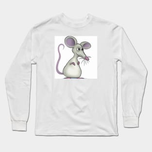 Cute Rat Drawing Long Sleeve T-Shirt